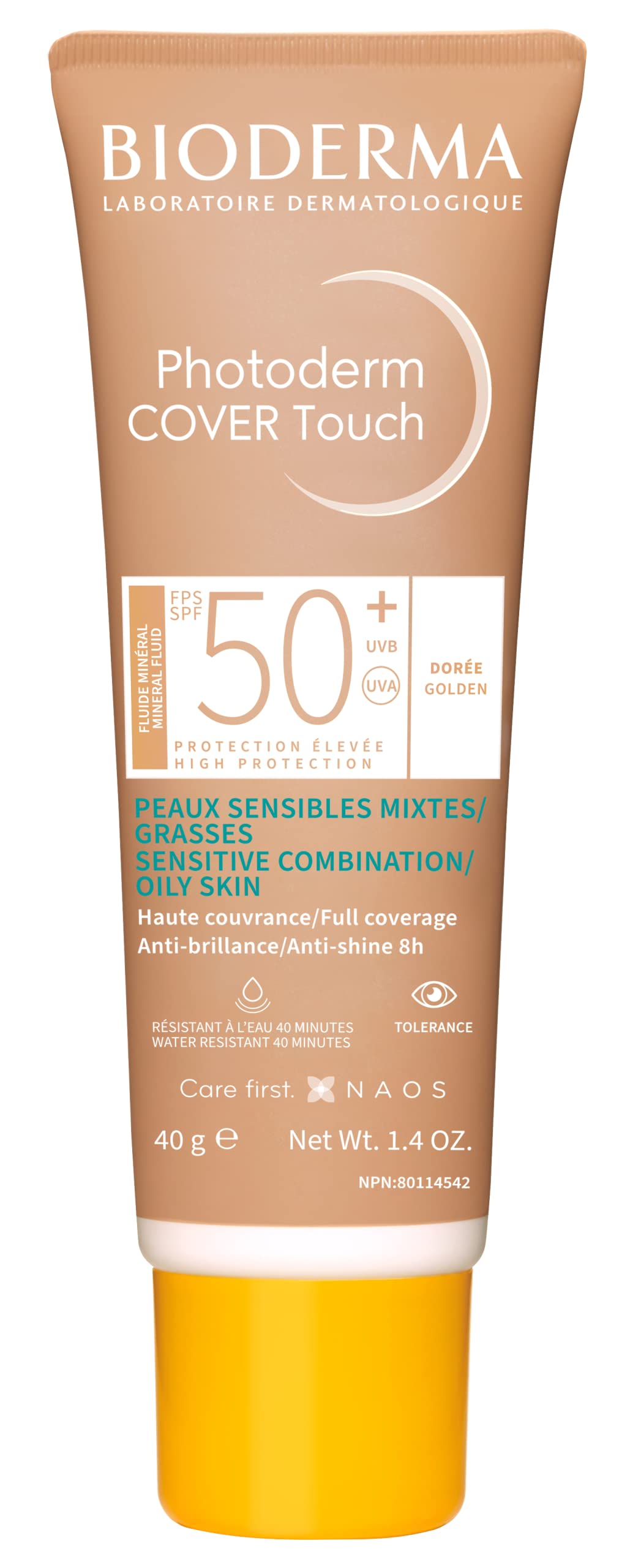 Bioderma Photoderm Cover Touch Mineral Spf 50+ Golden Sunscreen 40G