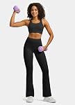 Willit Butterflux Pantalon de yoga Femmes Legging de l'entraînement de flammes pour les femmes Tummy Control High Waisted Flare Leggage de yoga 29" 31" 33"
