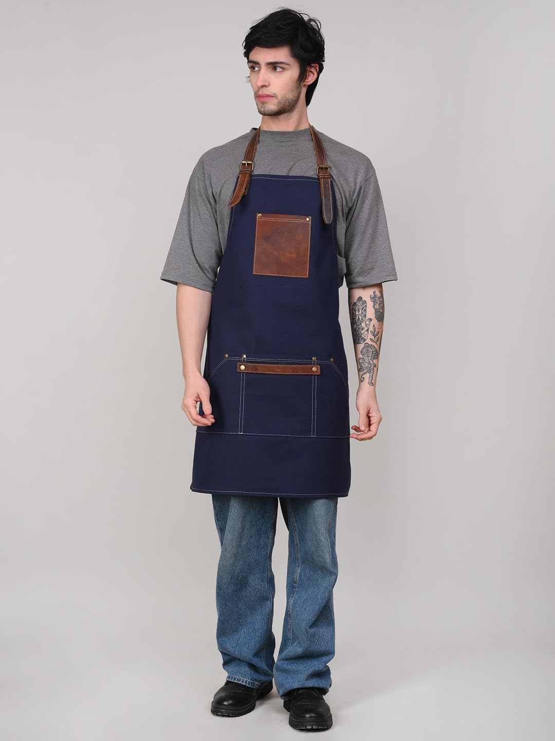 RABADA Heavy Duty Canvas Multipurpose Apron for Industrial & Commercial Use - Durable & Versatile Workwear for Factories, Warehouses, Wood Cutting, and More