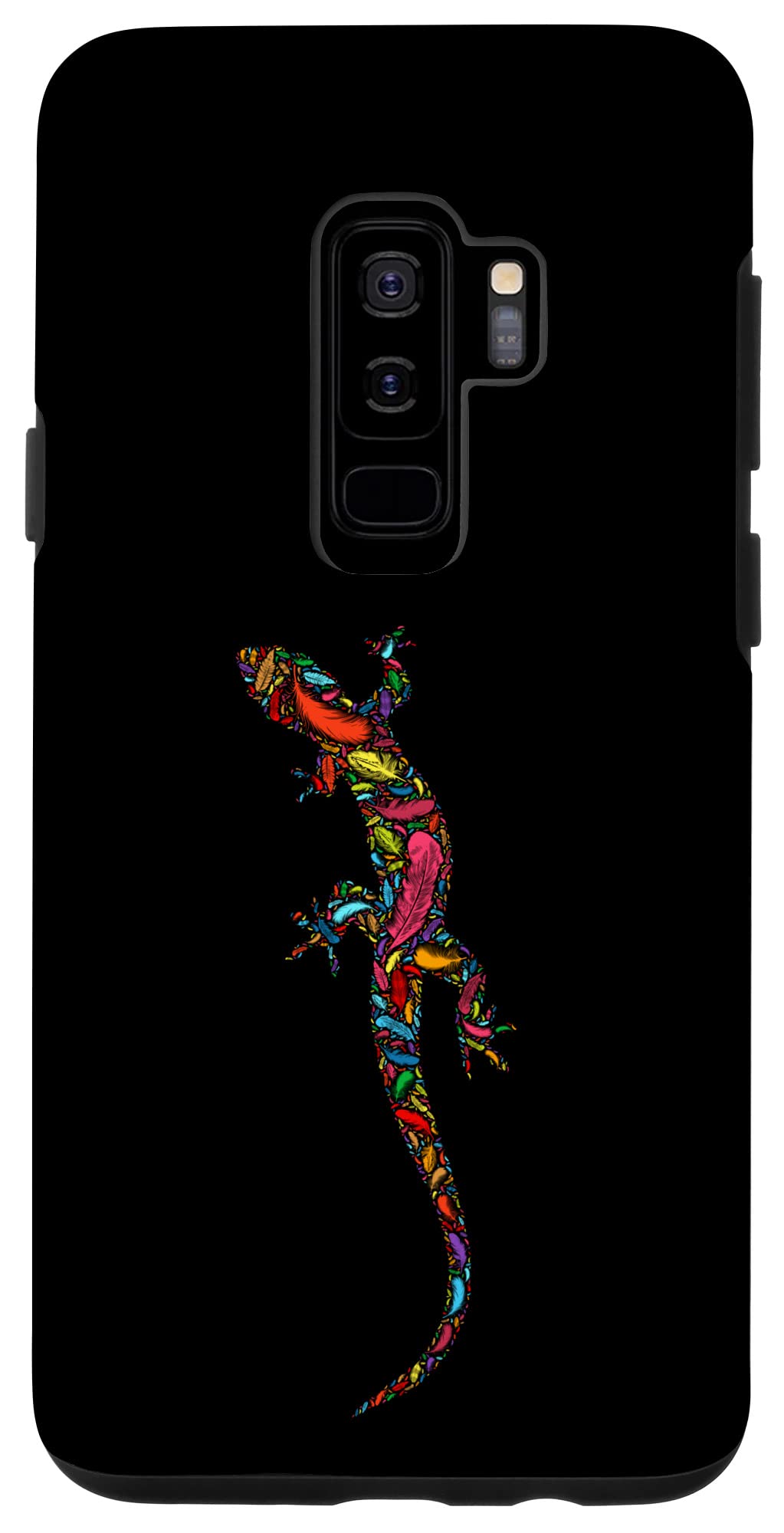 Galaxy S9+ Colorful Red Green Blue Yellow Purple Bird Feather - Lizard Case