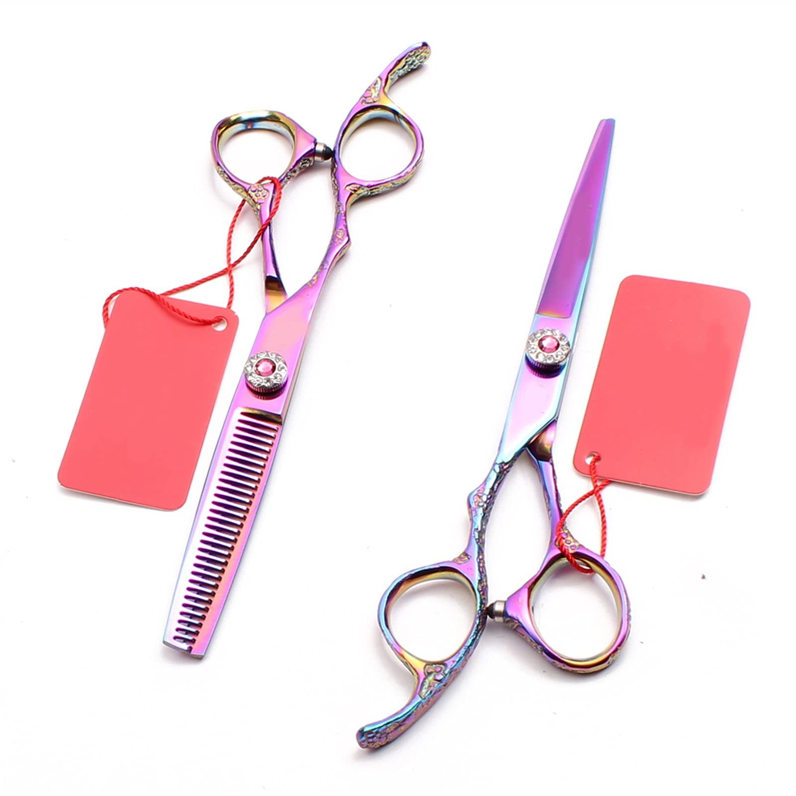 Linkshändige Bunte Friseurschere, Schneideschere, Effilierschere, Haarschere Für Den Salon,CAI T 5.5n