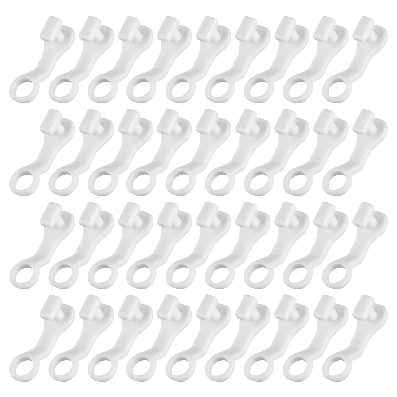 HONRIGO 100 Pcs Curtain Hooks – Durable Plastic Curtain Track for Smooth Sliding – Versatile Rail for Home & Office