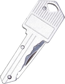 GD-KGNIF-SV Key-Shaped Mini Knife, Foldable, Small, Knife, Outdoor, Fishing, Compact, Camping
