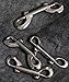 Finov Nickel Plated Double Ended Bolt Snap Hook Set, Pack of 4