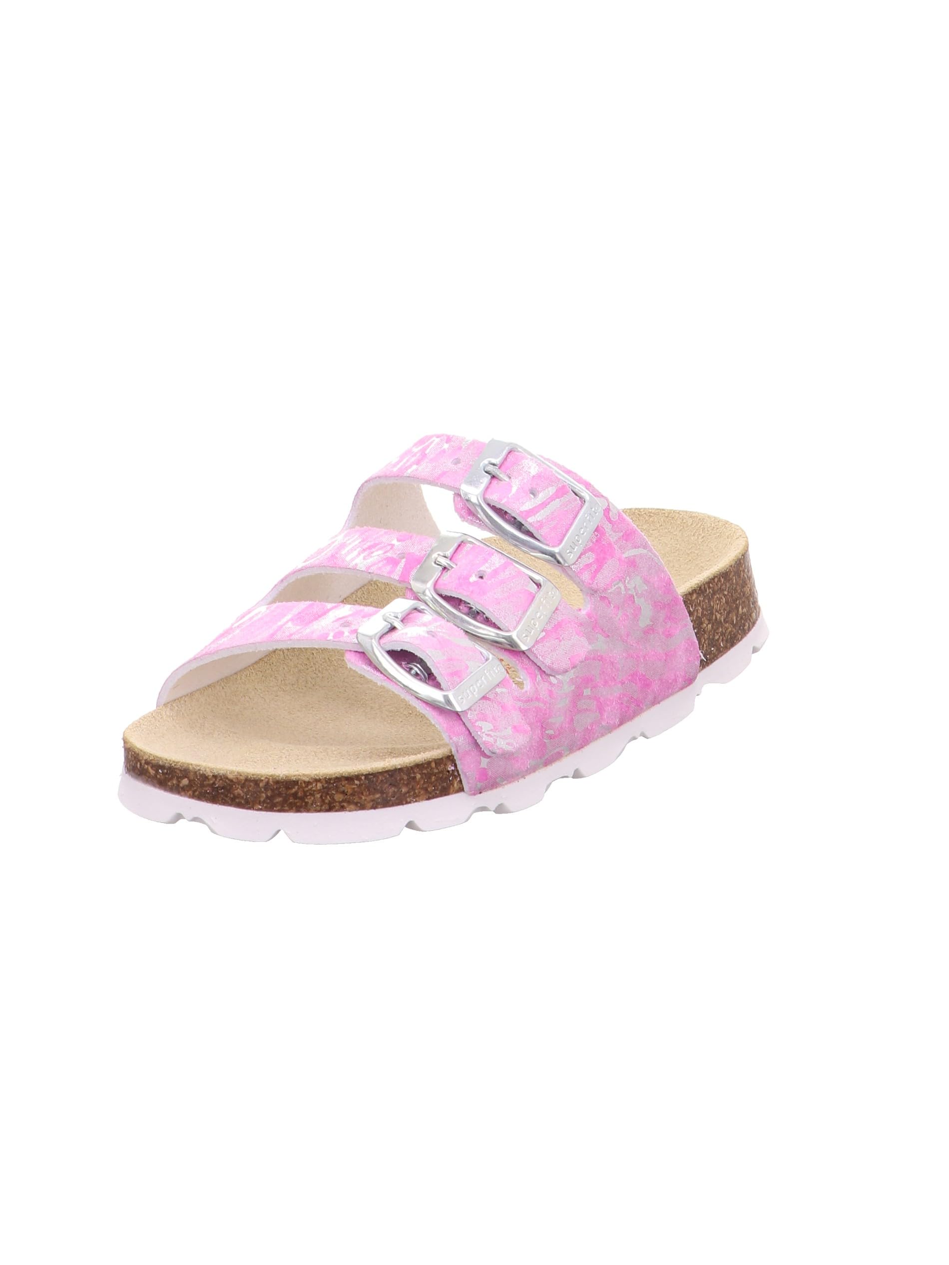 Superfit Girl's Fussbettpantoffel Slipper, Rose/Silver 5540, 7 UK Child