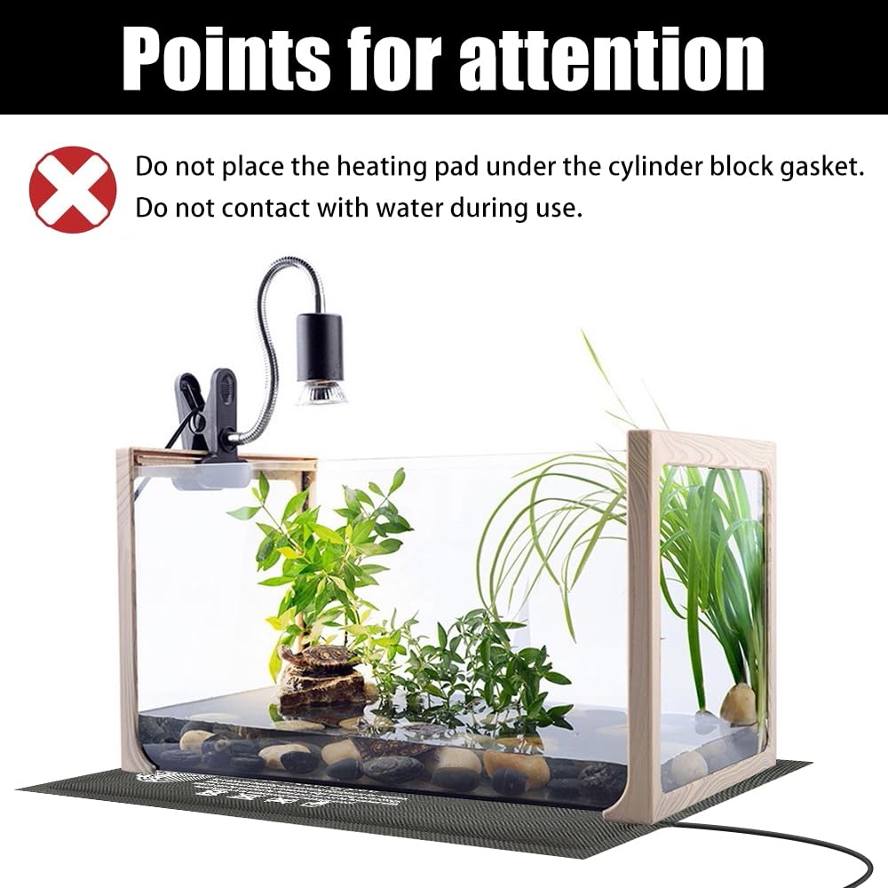 DONGKER Esterilla térmica para reptiles, USB 5 V, alfombrilla térmica para terrario, temperatura de terrario, anfibios, alfombrilla para terrario de serpientes, lagartos, ranas