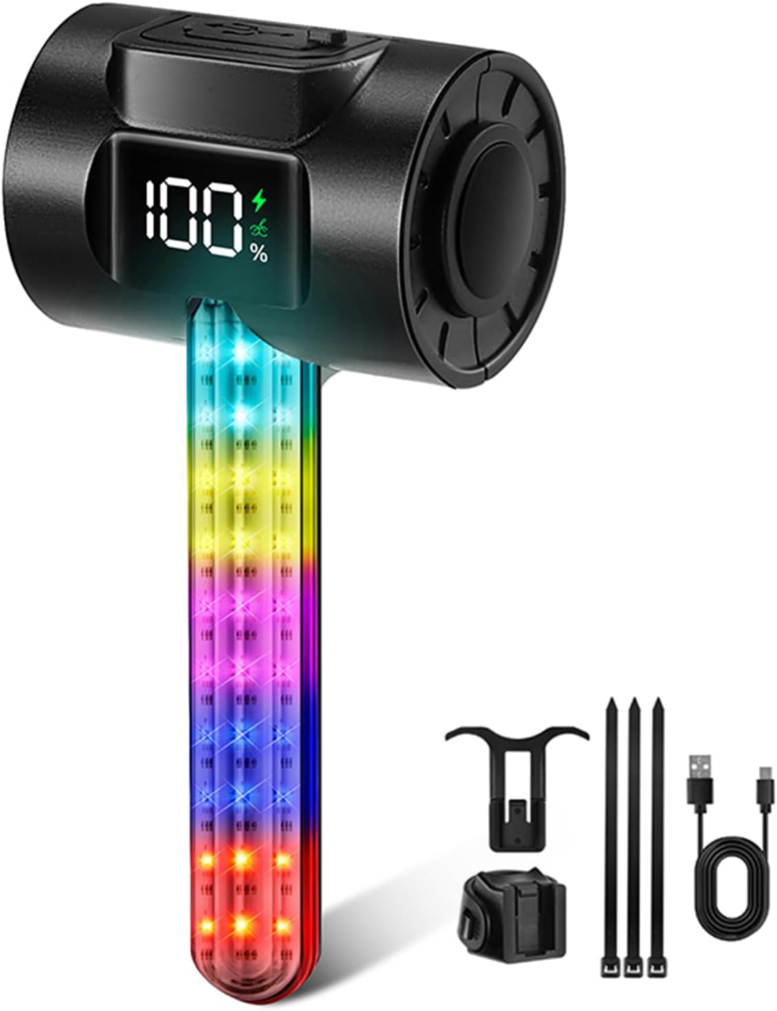 Alomejor Bike Lights, Smart Motion Sensor, 180 Wide Angle Visibility, Auto OnOff, 45H Runtime, Type C Charging for Mountain Road Bike Accessories