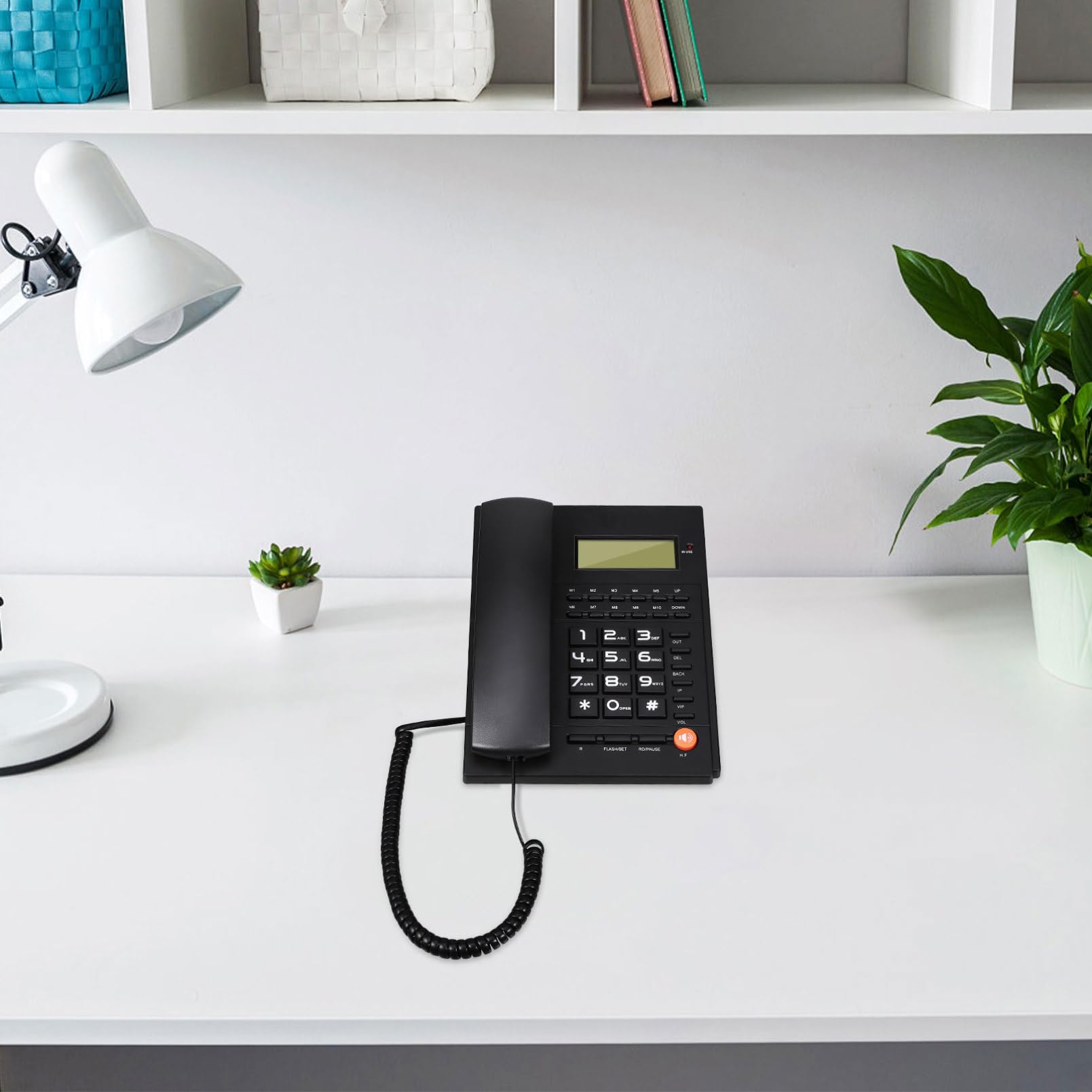 Telefono con per Anziani e Ufficio Display Chiaro Grandi Ergonomici Multiple e Controllo Volume Regolabile per Casa e Hotel