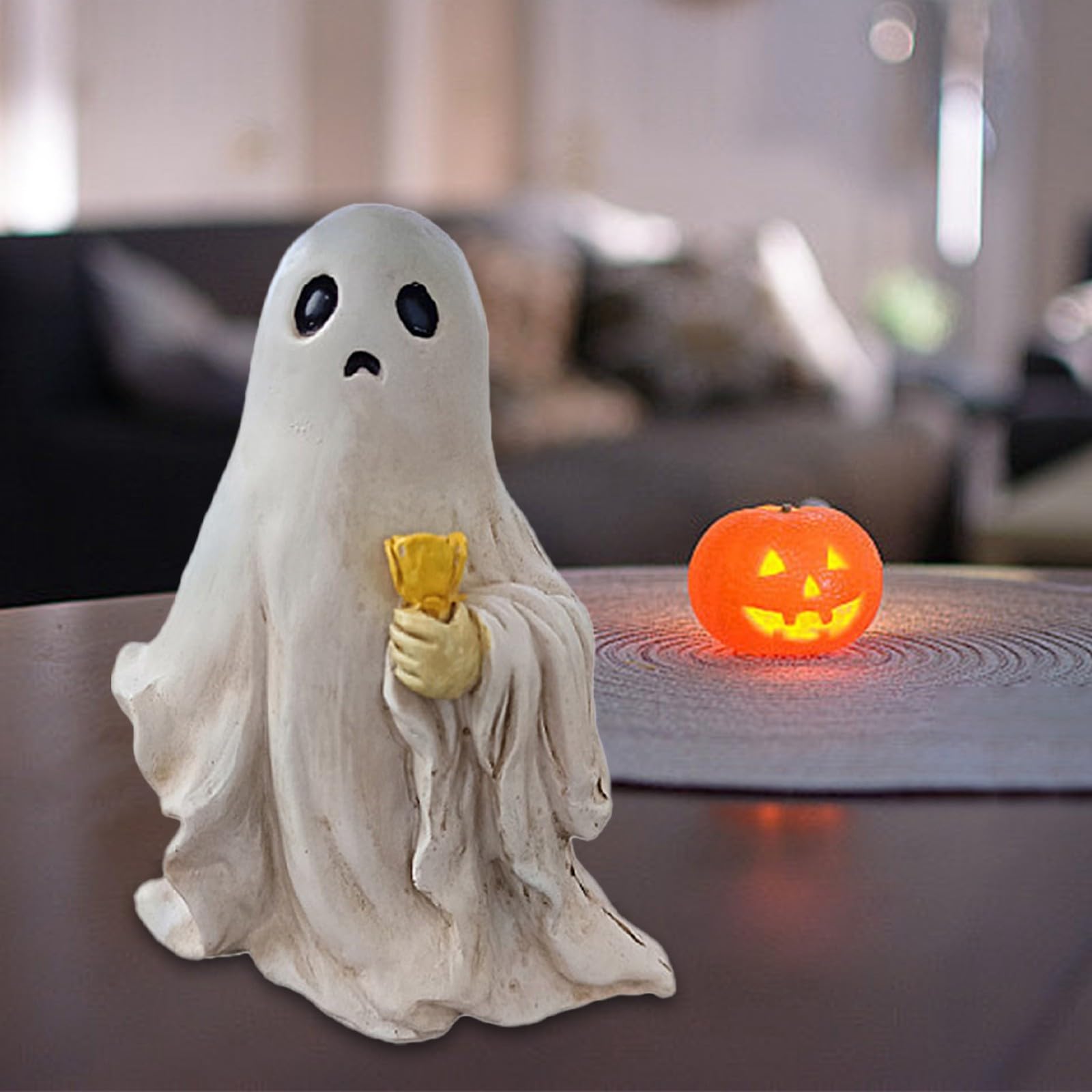 60 Mini Fantasmas De Resina De 8.5 Mm - Decoración De Halloween Para Casas De Muñecas Y Paisajismo