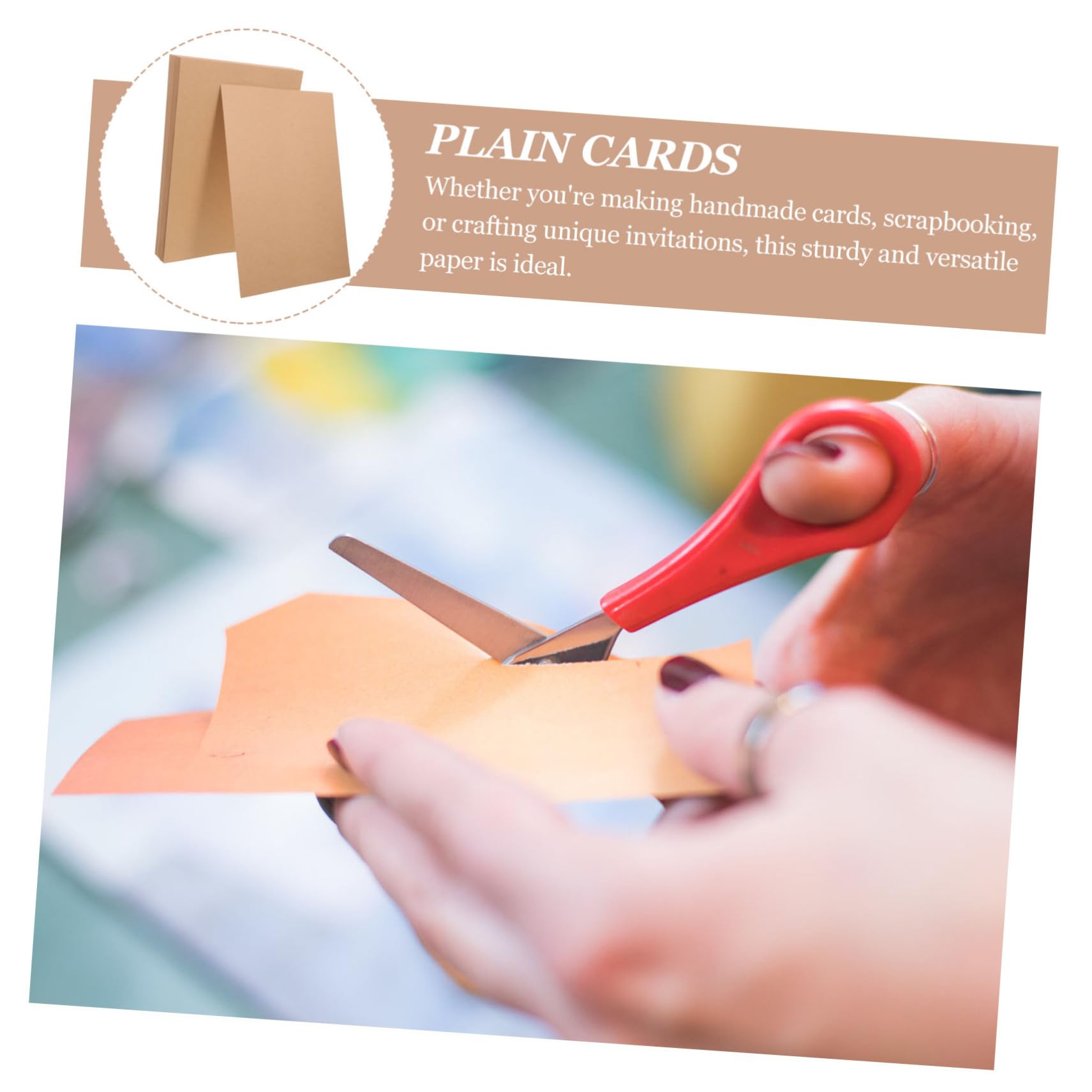 Braunes Kraftpapierkartenpapier 100 Blatt 180g/m² für Selbstgemacht Karten