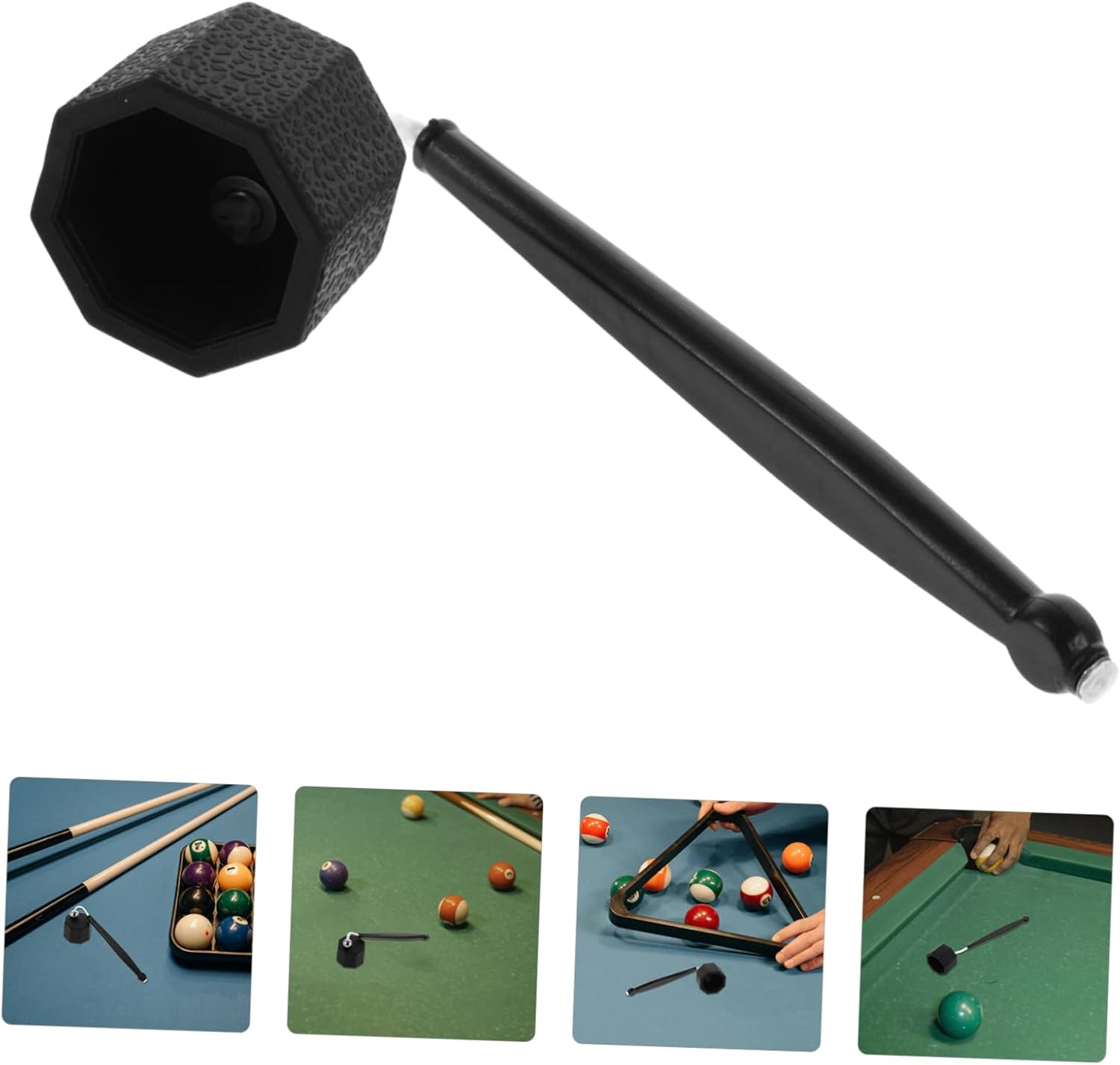 POPETPOP Octagonal Billiard Cue Chalk Holder Durable Plastic Chalk Box with Clip for Easy Access Essential Pool and Snooker Accessory for Players