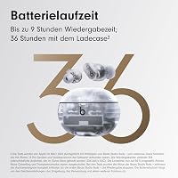 Căști True Wireless Beats Studio Buds+ cu anulare a zgomotului și microfon încorporat, compatibile cu Apple și Android, rezistente la transpirație, Bluetooth - Transparent 4