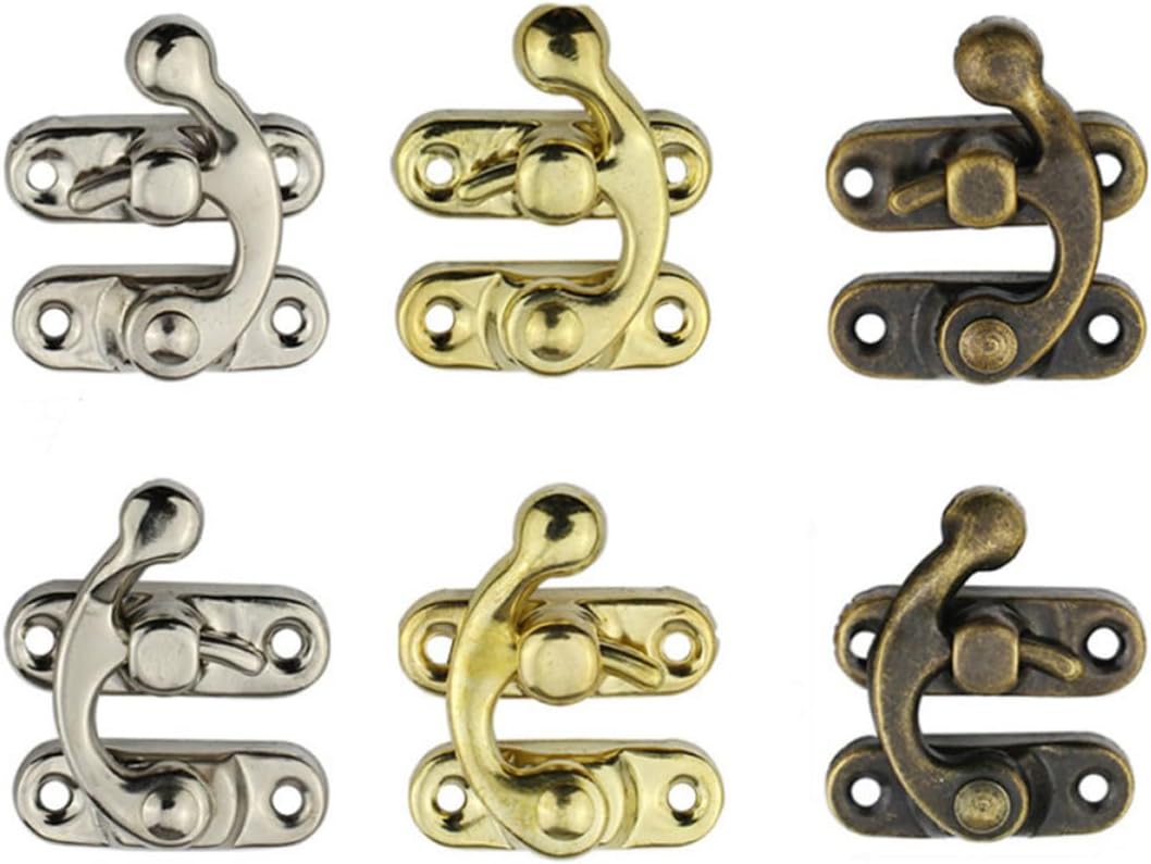 30pcs Silver Iron Box Hasps and Locks for Wooden Boxes and Packing Cases Easy to Install and Effortless to Open and Lock Sturdy Hardware Latch for Secure Closure