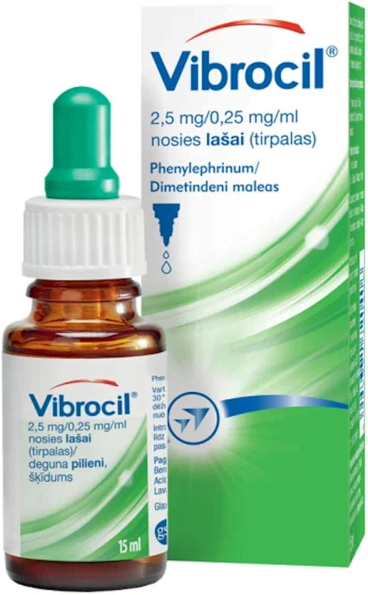 Vibrocil Nasal Drops 15ml - Quickly Reduces Swelling & Runny Nose