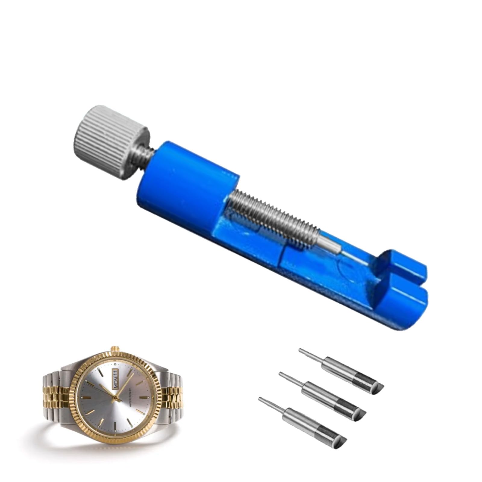 1 Piece Watch Link Removal Kit,Watch Strap Removal Tool,Watch Link Removal Tool,Watch Back Removal Tool,Link Remover Kit For Watches,Watch Pin Removal Tool,for Use Watch Repair Tool(Blue)