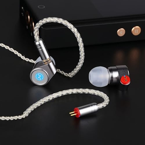 Miniatura 6 de Linsoul TIN HiFi T2 DLC 2DD 0.394 in Dynamic Driver in Ear Monitor Auricular con cable desmontable de 0.031 in 2Pin 5N 8 Core plateado 2022