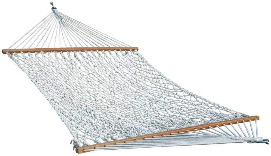 Apontus 37627 Double Cotton Rope Hammock, White
