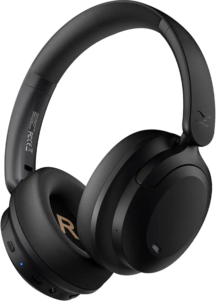 Fone de Ouvido ANC Stage Hero Max, Bluetooth 6.0 Headphone Over Ear com Som poderoso, Baixa Latência, Conexão Multiponto Sem Fio, 60H Reprodução Headset para Academia, Jogos, Trabalho, Android, iPhone