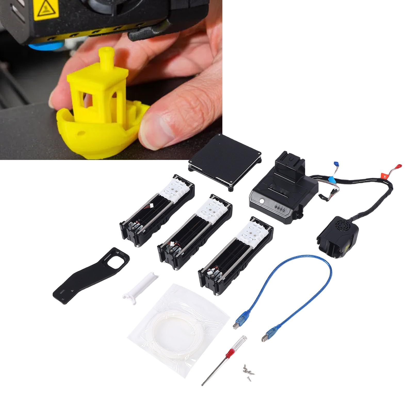 K9 Stampante 3D Affetta Automatica Easyware 0,05 Mm Risoluzione dei Livelli per Bambini e STEM Education PLA Filamento 100x100x100mm Build Dimensioni Compatibili con Easyware e Cura (Spina degli
