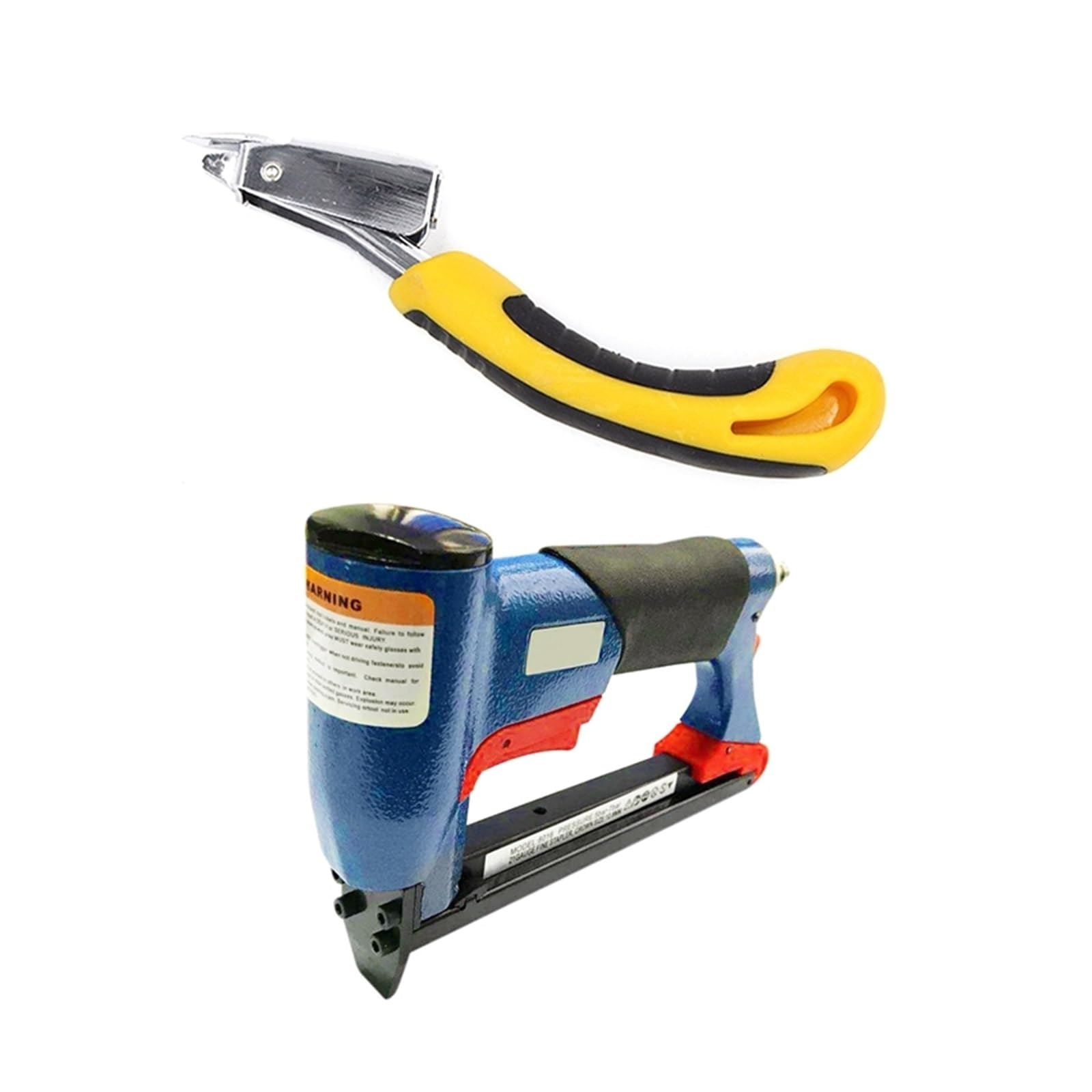 Pistolet do Gwoździ, 2 szt. Pneumatyczny zszywacz pneumatyczny zszywacz precyzyjny zszywacz do mebli gwoździarka, 1 szt. 15 cm i 1 szt. 14,5x20x4,3 cm
