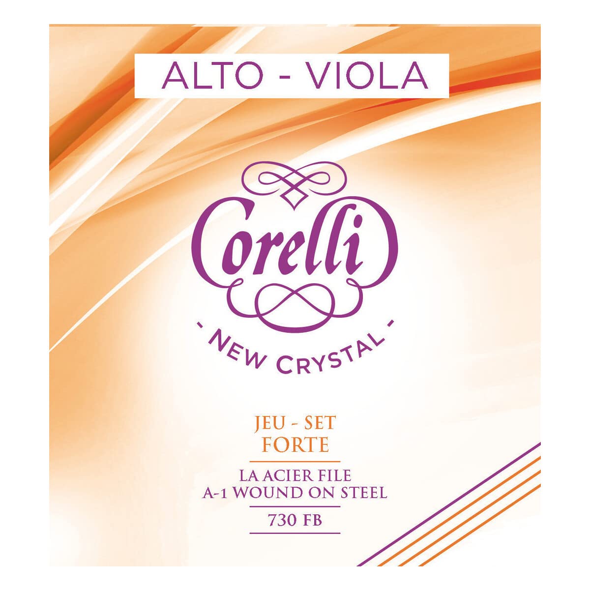 Corelli Viola strings Crystal Set including A ball end Forte 730FB, silber