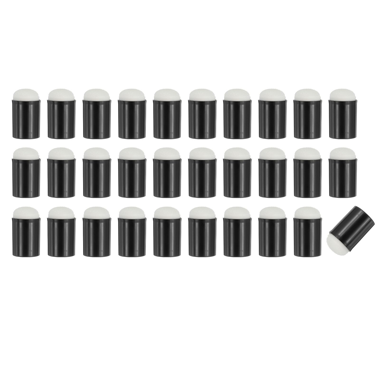 PATIKIL Finger Sponge Daubers, 30Pcs Finger Painting Sponge Set Craft Drawing Foam Dauber for Art Ink Crafts Card Making Chalk, Black