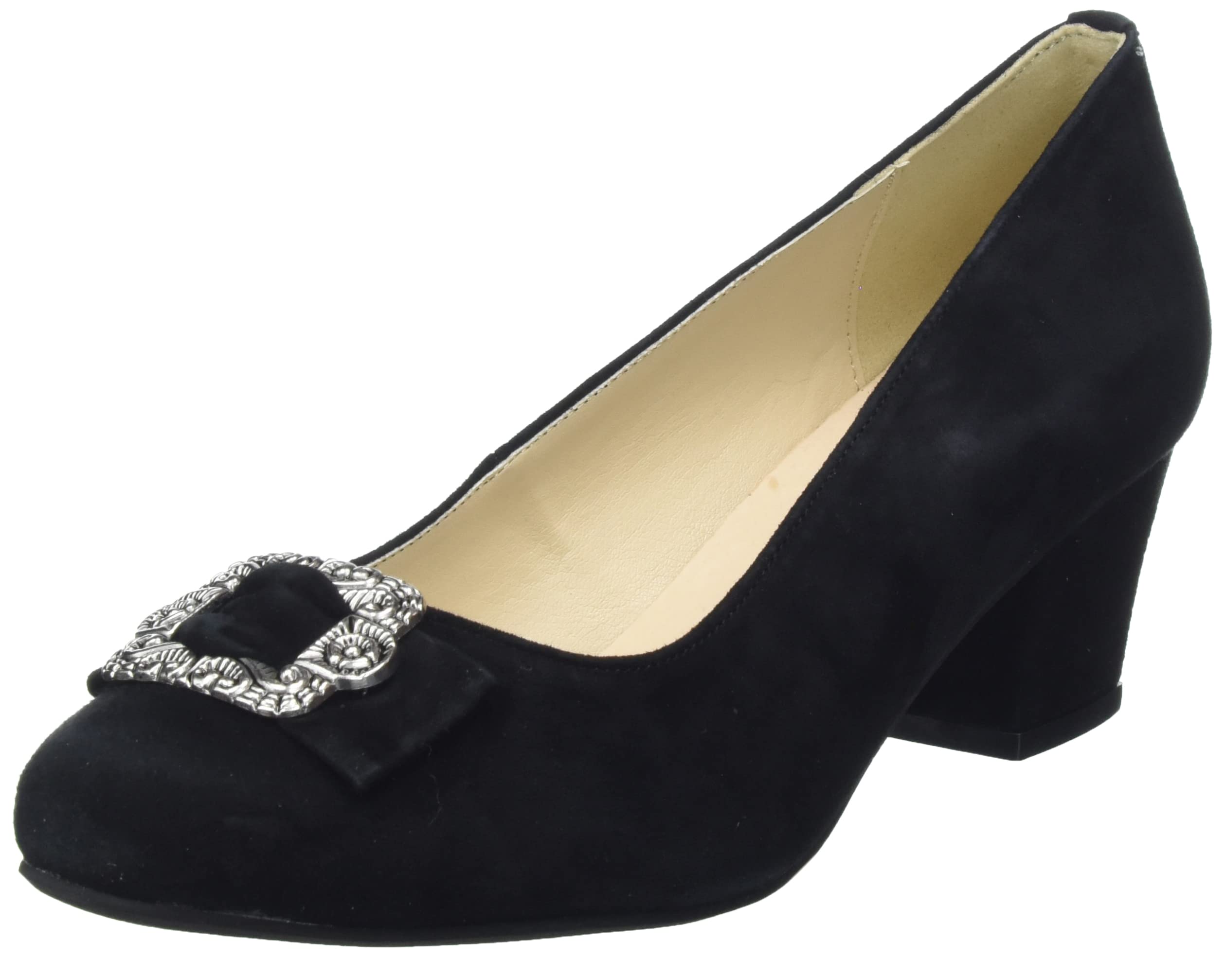 HIRSCHKOGEL Women's Court Shoes Pump, Schwarz, 4.5 UK