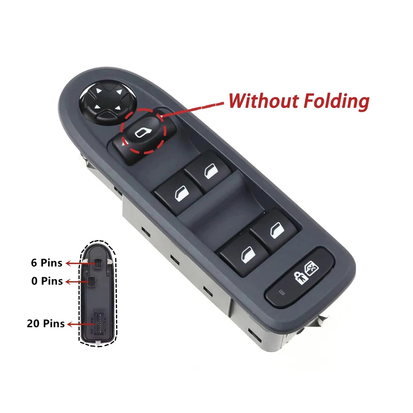 Interrupteur Fenêtre Bouton Pour Citroen Pour C5 Interrupteur De(Without Floding)