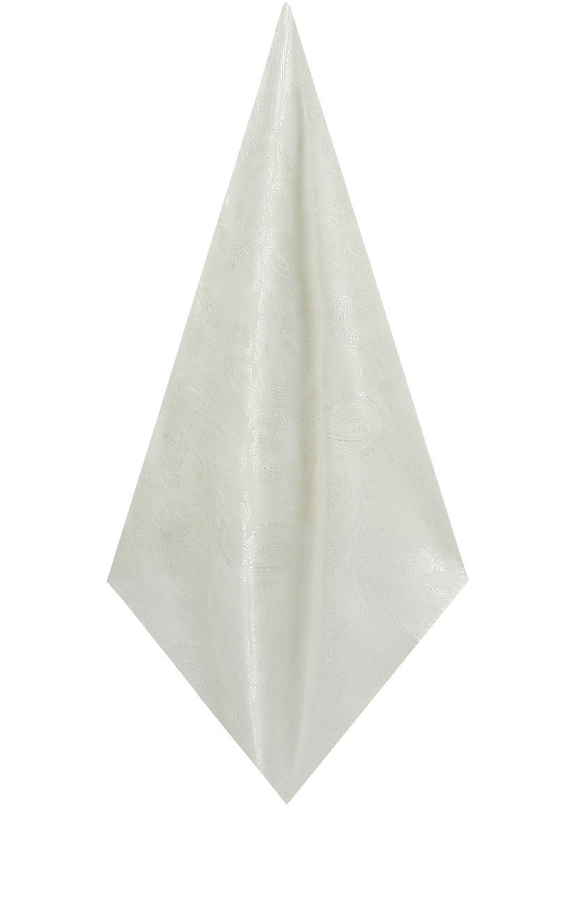 Dobell Men's Ivory Pocket Square Handkerchief Paisley Pattern Wedding Accessory