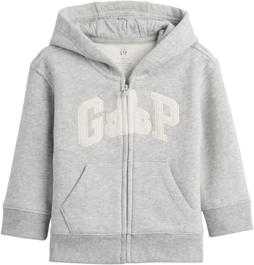 GAP unisex-baby Logo Full Zip Hoodie