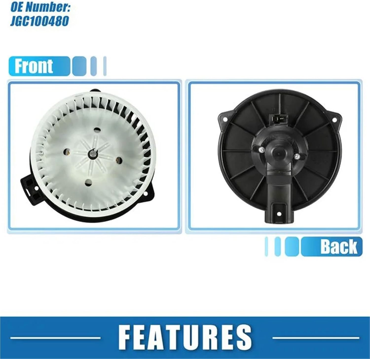 HVAC ヒーターブロワーモーターファンアセンブリ No.JGC100480 ランドローバーディスカバリーに適合