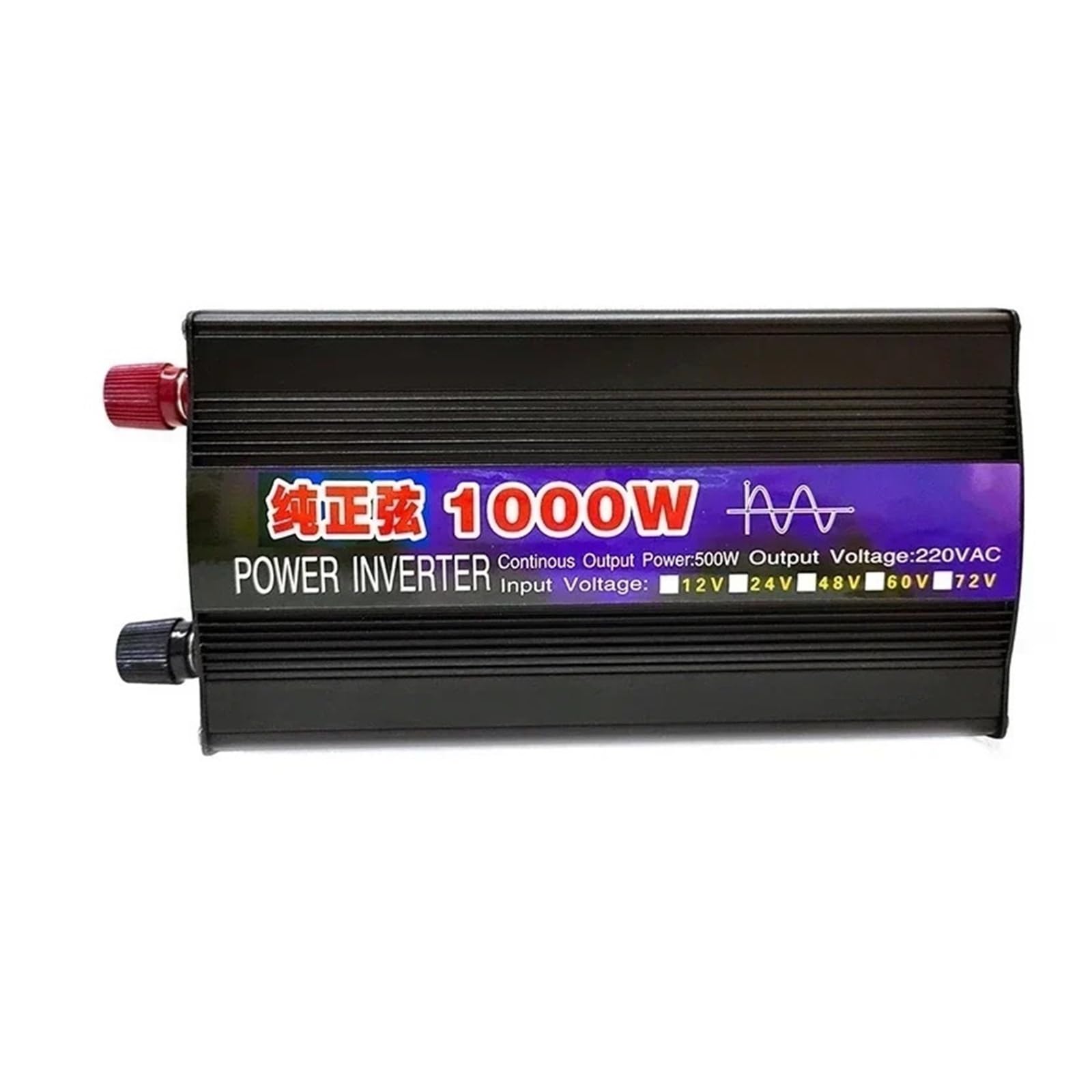 Inverter a Onda sinusoidale Pura da 2600 W/2000 W/1600 W/1000 W, convertitore di Tensione da 12/24/48/60 V, Inverter di Potenza con Display LED (1000 W, 48 V, 60 Hz)