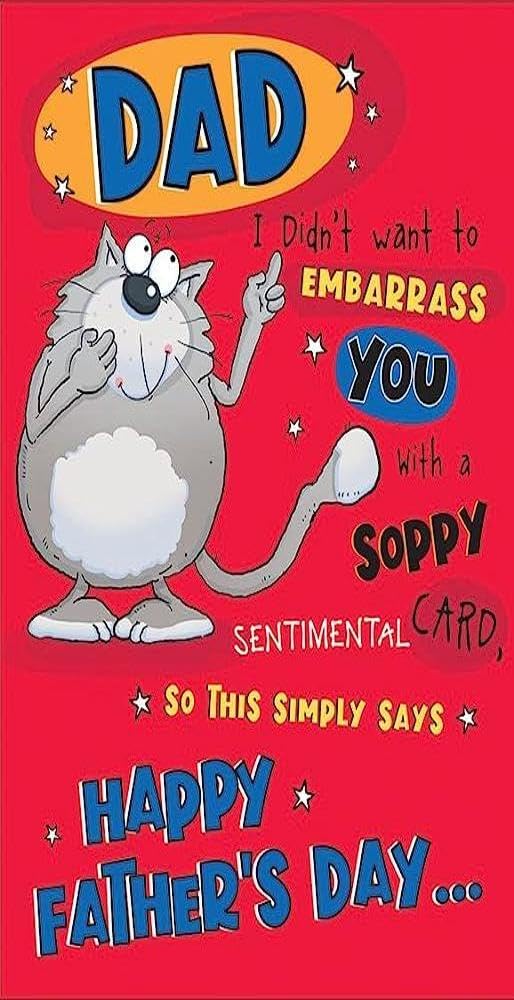 Piccadilly Greetings Humour Funny Father'S Day Card Dad - 9 x 6 Inches - Regal Publishing