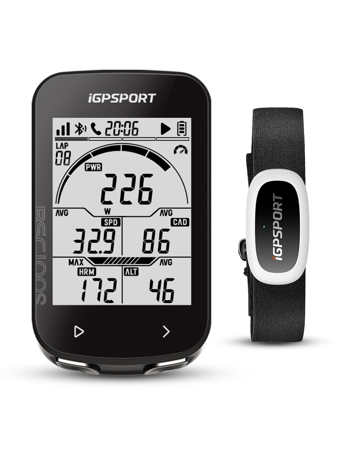 iGPSPORT BSC100S Compteur Velo sans Fil et HR50 Cardiofrequencemetre Ceinture Cardio