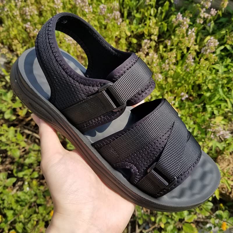 Men's Sandals Soft Sandals Comfortable Men Shoes Genuine Leather Sandals Soft Outdoor Sandals(8.5)3