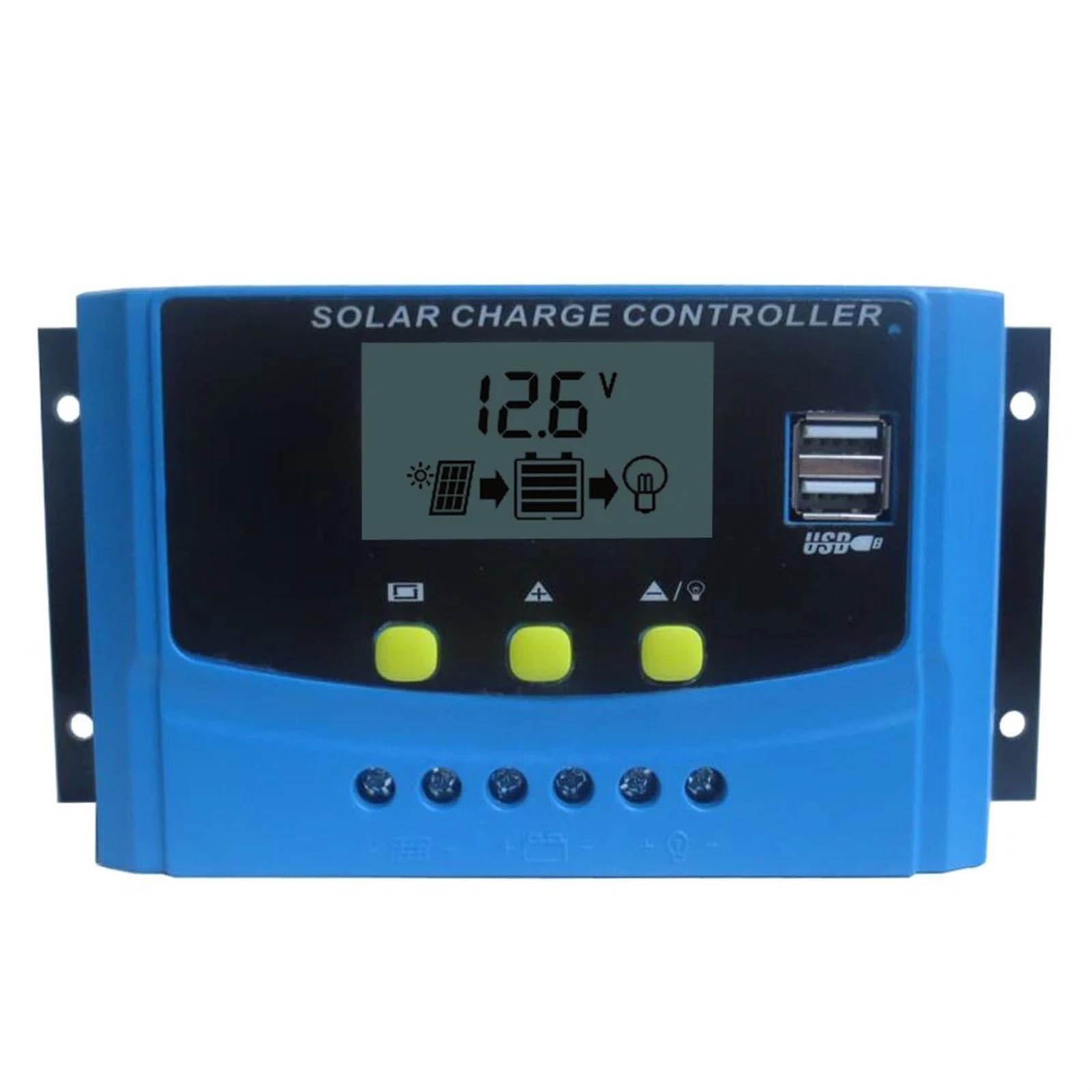 MNEXQML 30A 3S 6S Lithium ion 4S 8S Lifepo4 12V 24V Lead Acid Battary PWM Solar Charge Controller with Display