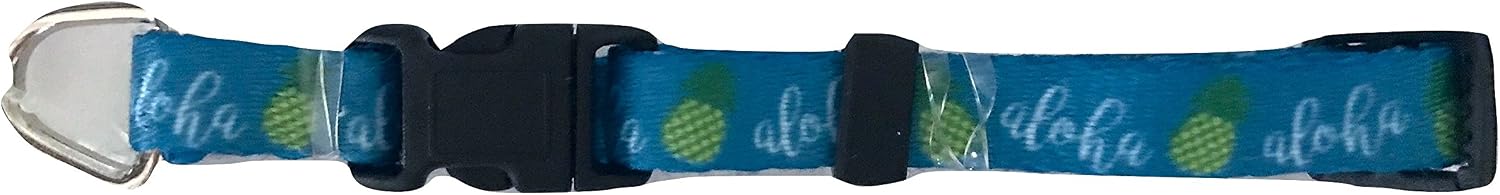 Island Heritage Hawaiian Pet Cat Dog Collar (Pineapple Aloha, Extra Small)