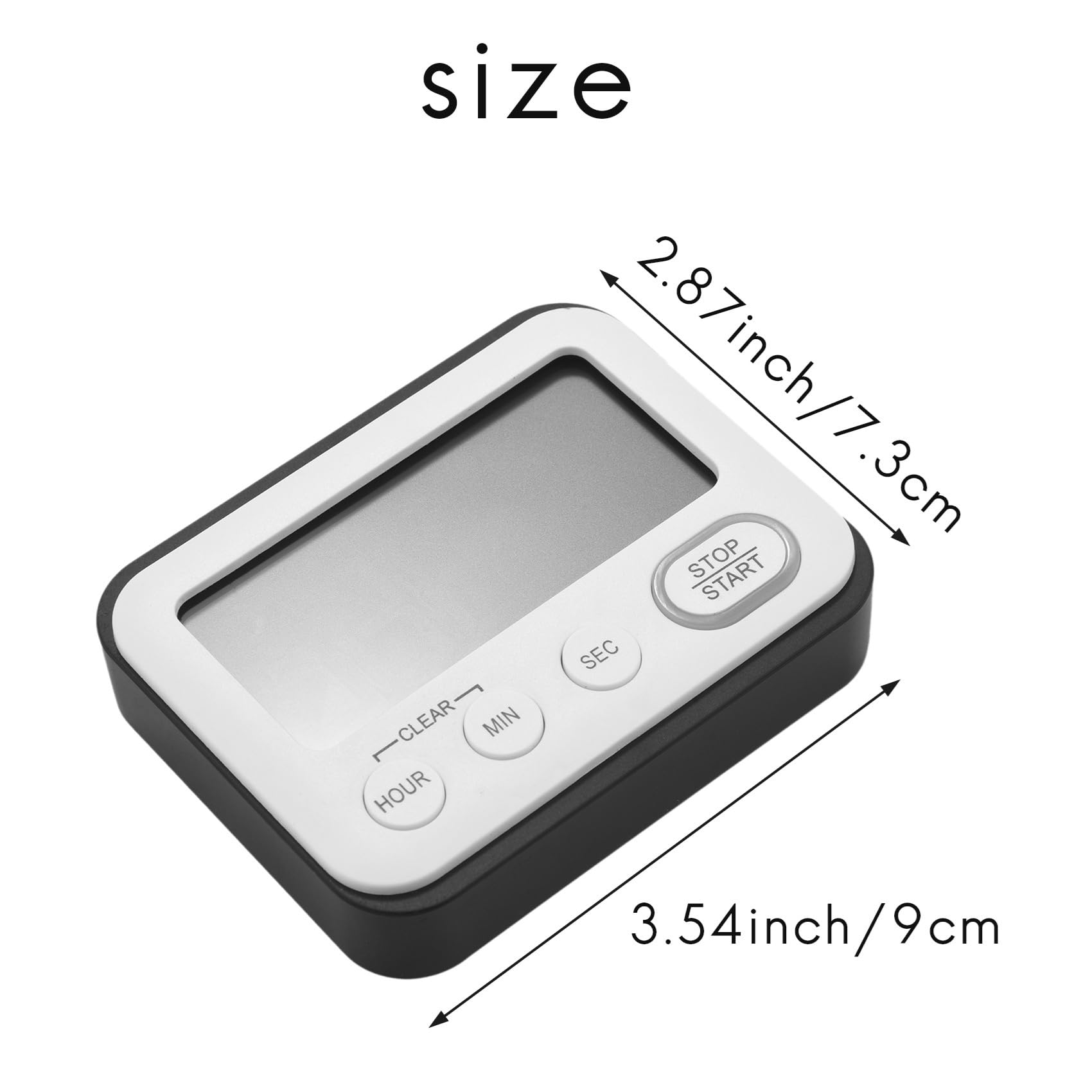6X Timer per Il Conto alla Rovescia della Cucina Digitale: Insegnanti Contatore di Classe Grande LCD Forte Clip Magnetica Bambini Orologio Semplice Mini Piccolo Cronometro