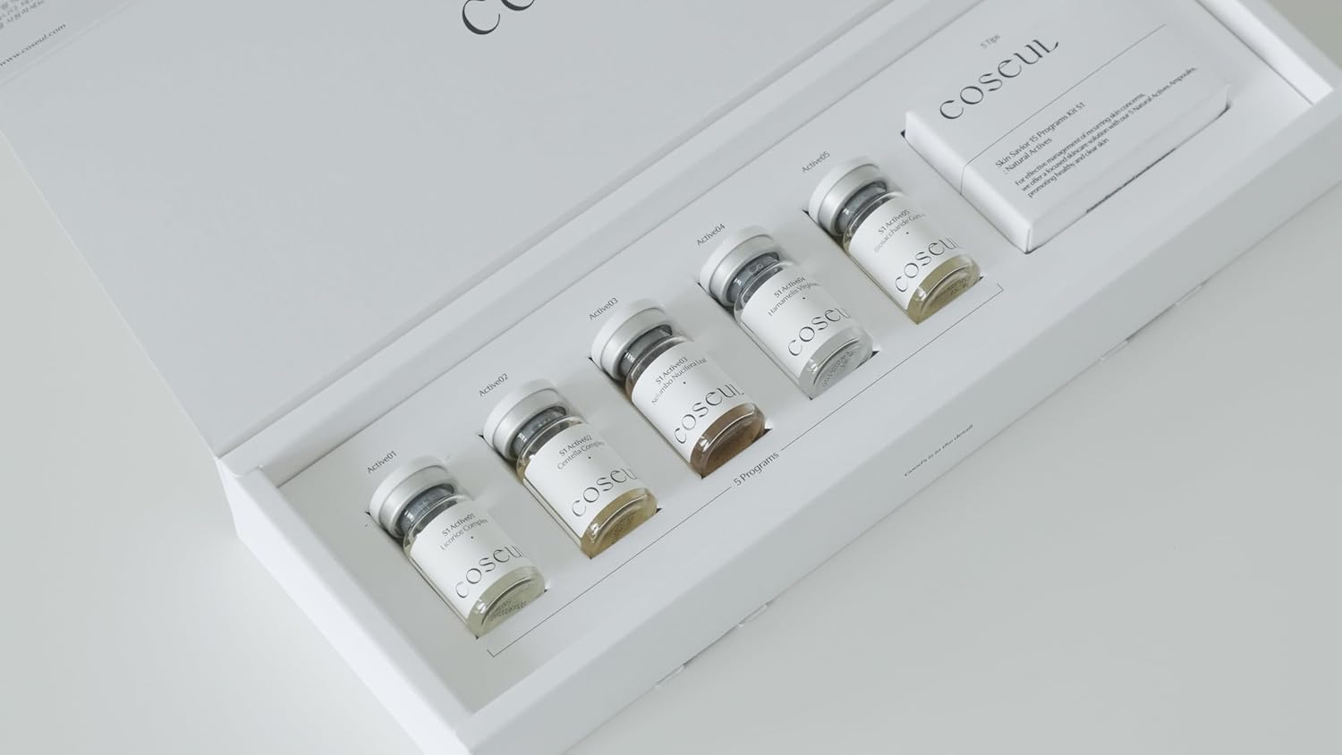 S1 Recovery Ampoule Serum (5-Step Routine Set) – Centella, Madecassoside, Licorice Root & Witch Hazel for Soothing, Hydration & Barrier Support (5 × 6ml / 30ml Total)