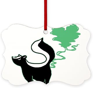 CafePress Love Stinks Skunk Scroll Holiday Ornament 4" x 2.75"