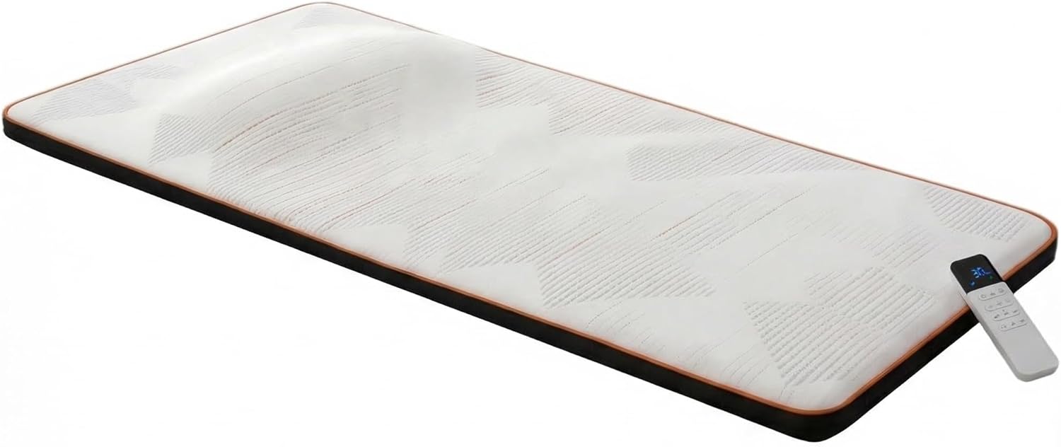 SENAINS Full Body Massage Mat Twin XL, Heated Airbag Massage Mattress Pad, 3 Modes 3 Heat Levels, Memory Foam Massaging Pad for Bed Home Use