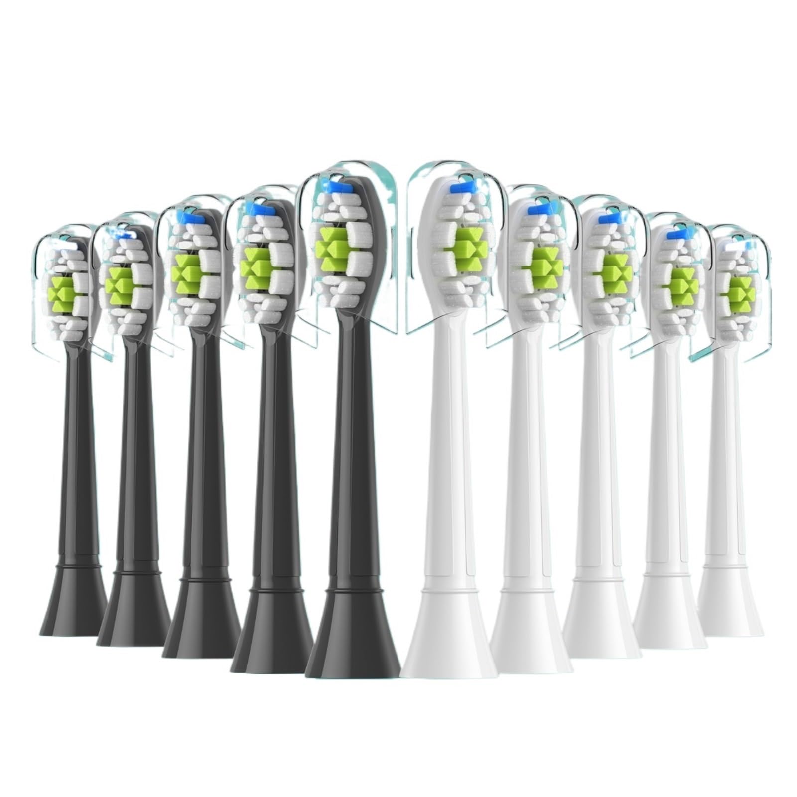 Cabezales De Repuesto For Cepillo De Dientes De 5 A 20 Piezas, Compatibles Con Cabezal De Cepillo Eléctrico 1100 2100 4100 4300 5100 5300 6100, Paquete Independiente(10White 10Black)