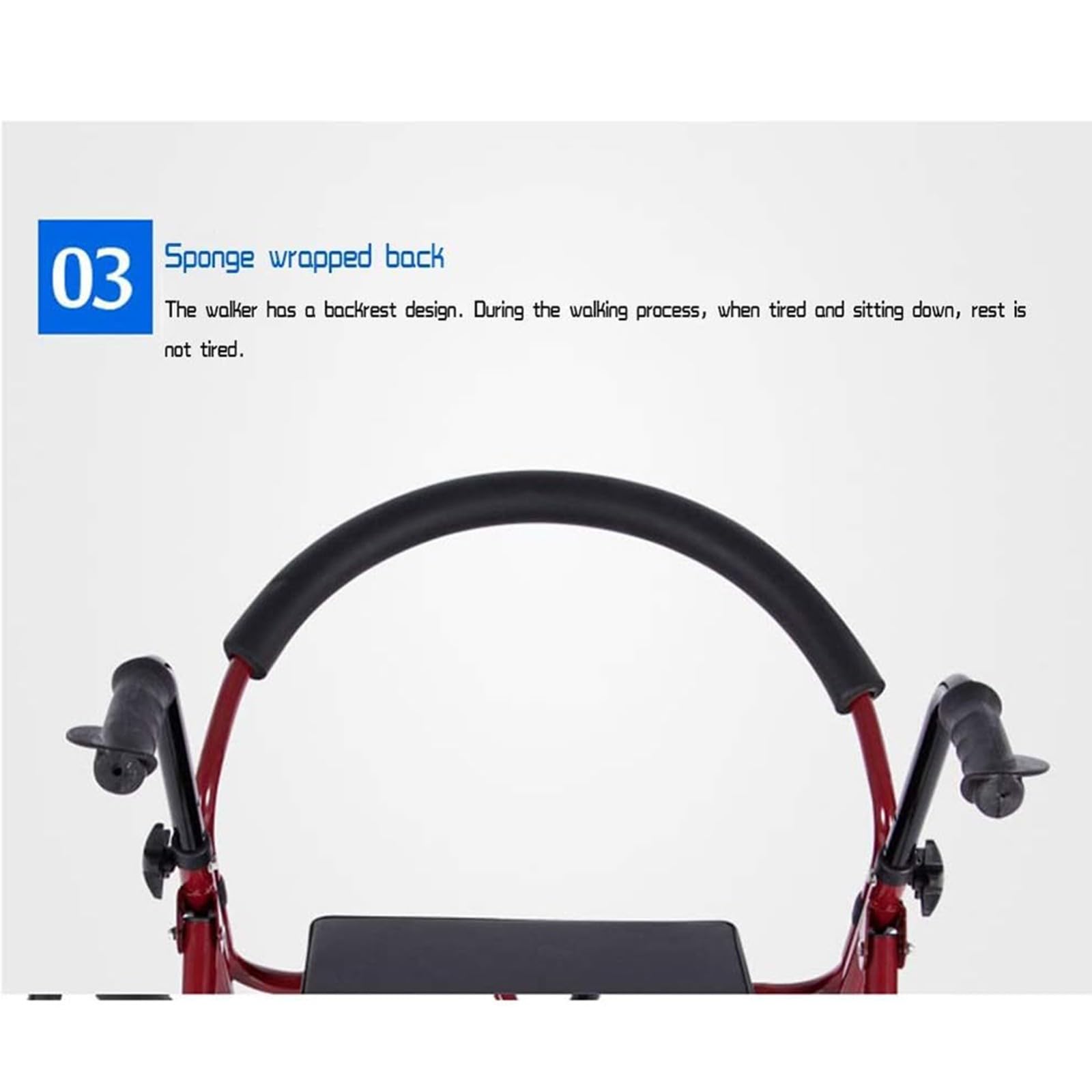 Andador para Ancianos De 4 Ruedas Plegable,Andador Ortopedia Altura Regulable Andadores Adultos,Caminadores para Mayores Andador con Asiento,Andador Plegable Ligero