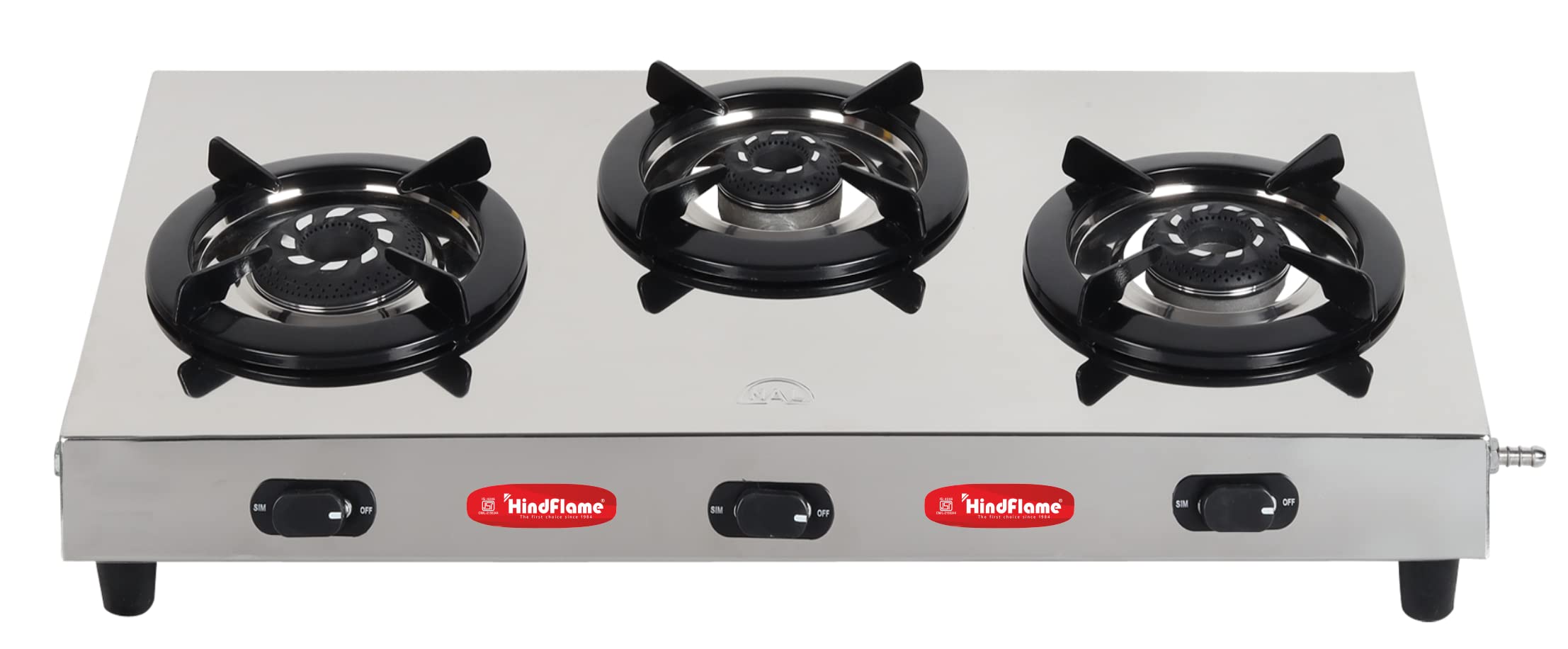 Hindflame 3 Burner Triple Cook Premium Stainless Steel LPG Gas Stove, Manual Ignition Gas Stove with 1 Year Warranty (ISI Approved) (B0C1VFTSBJ) Amazon Price History, Amazon Price Tracker