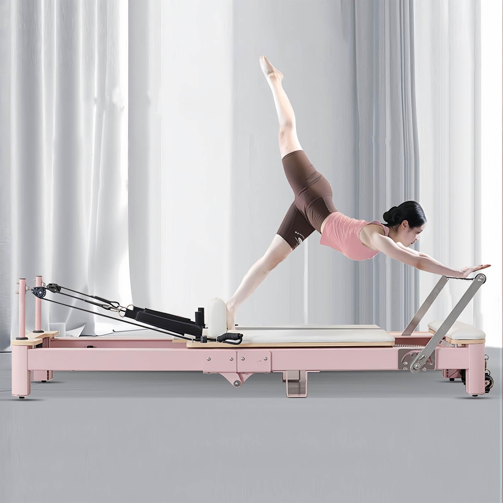 Accesorios para Pilates Reformer, Accesorios De Polea Y Cambio De Velocidad para Pilates Reformer, Pilatess Edge para Ejercicios De Suelo, Equipamiento De Pilatess