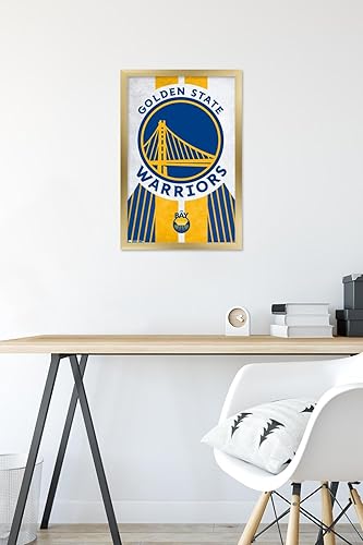 Miniatura 10 de Trends International NBA Golden State Warriors - Póster de pared con logotipo 19, 22.375 x 34 pulgadas, versión premium sin marco