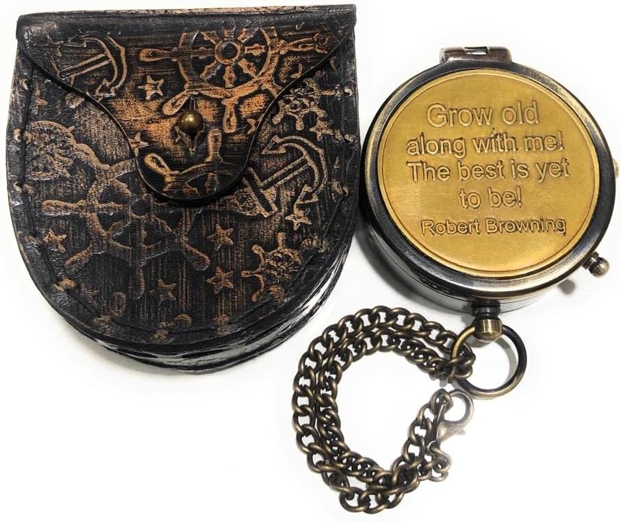 Grow Old Along with me Engraved Compass, Valentine Gift, Birthday, Long Distance, Love, Sorry, Keepsakes, Old Memories