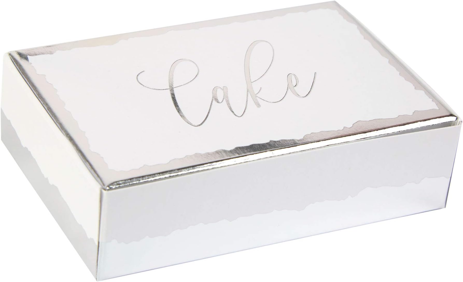 Neviti 776636 Cake Box, White/Silver