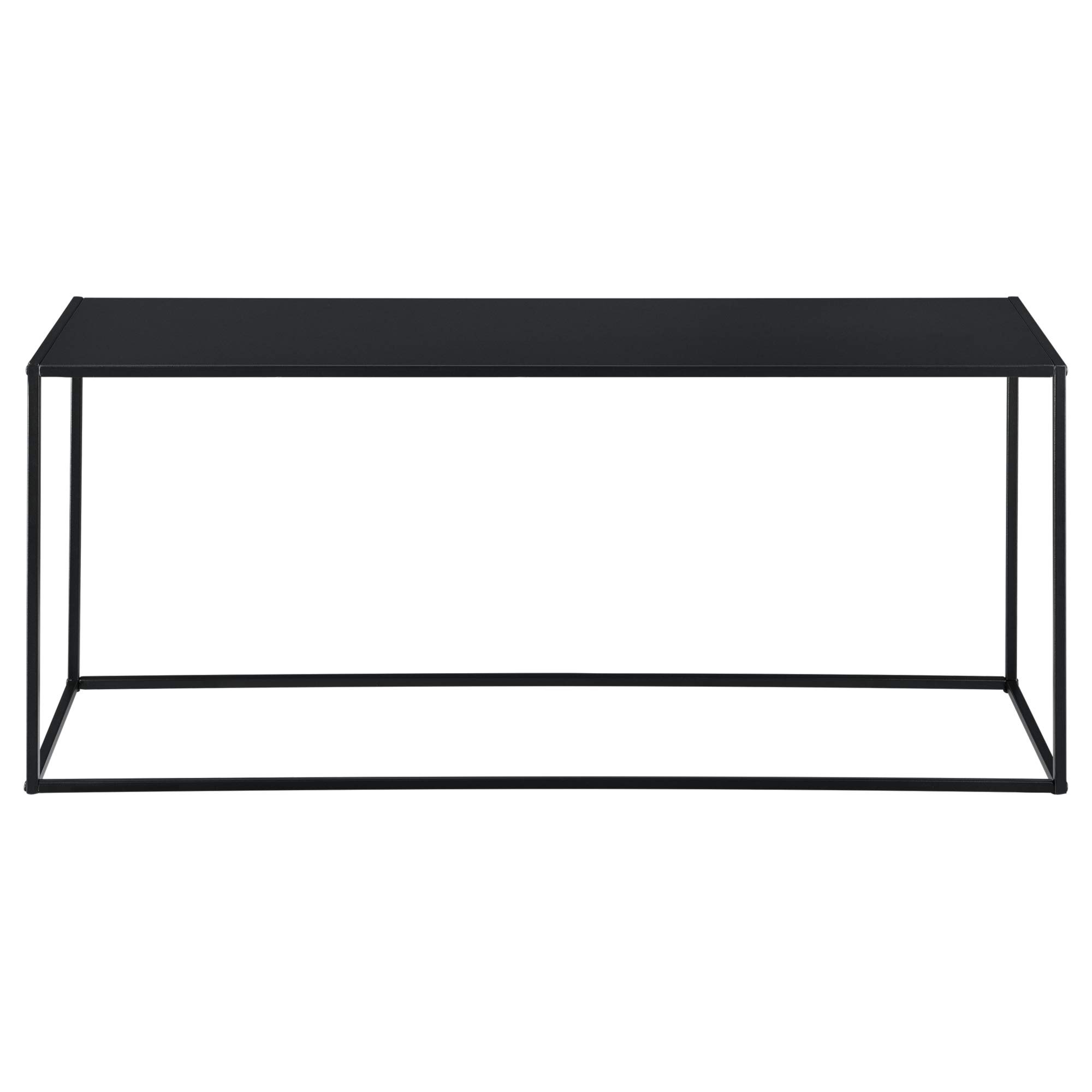 Table Console Industrielle En Métal Noir Mat 92 X 115 X 32 Cm - Meuble D'Entrée Ou Salon Design
