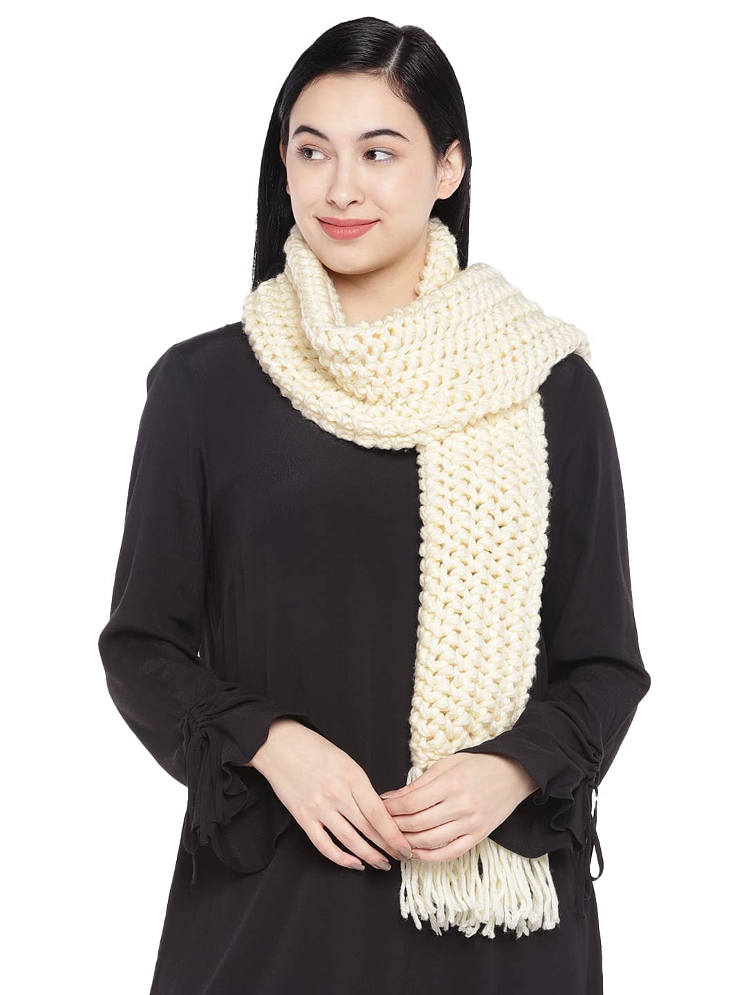 Woolen Handmade Muffler for Men or Women | Soft & Stylish Hand-Knitted Scarf for Casual Winter Wear | Luxurious Neckwarmer Scarf Stole-image-48